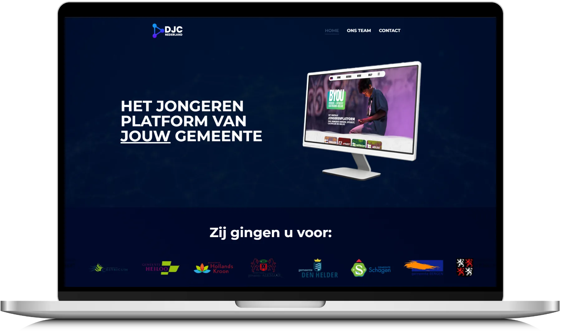 DJC Nederland desktop mockup